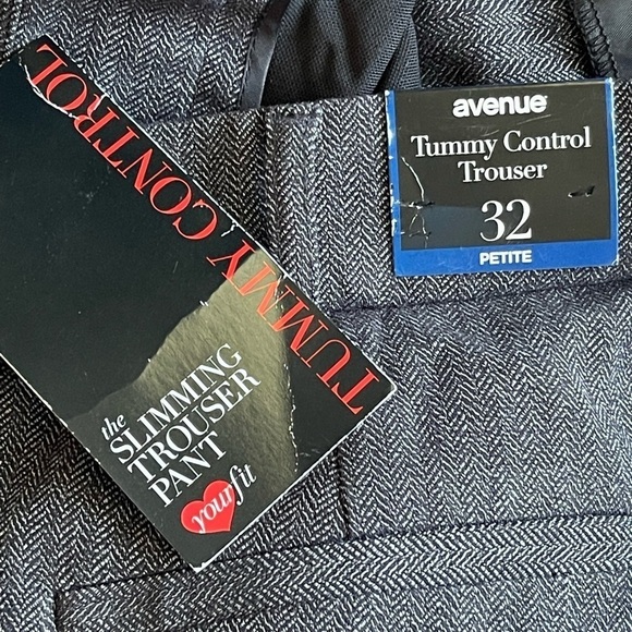 NWT! ($60) Avenue Women's Tummy Control Trouser Pants Petite Women Plus Size 32P - Picture 5 of 14